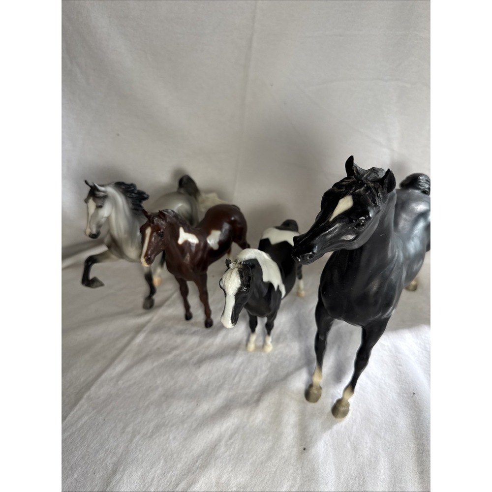 Lot Of 4 Breyer Horse Shetland Pony Pinto Morgan American Saddlebred Vtg Marked